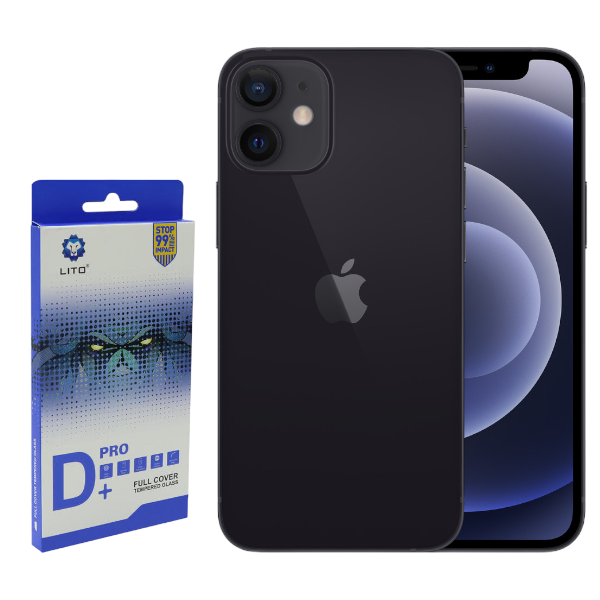 LITO D+ Dustproof Full Tempered Glass Screen Protector For iPhone 12
