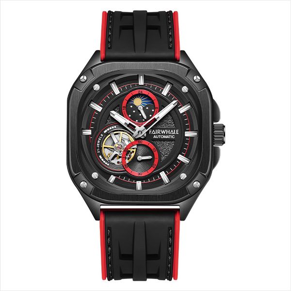Mark Huafei Watch Men's Mechanical Retro Multi functional Tourbillon