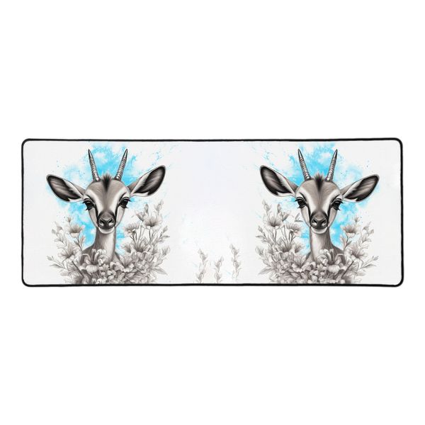 Pink Baby Springbok By Nathan Pieterse Large Desk Pad