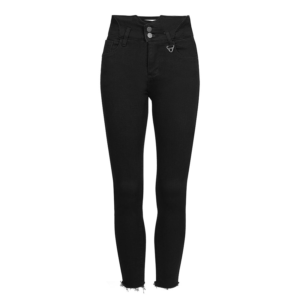 PUNK RAVE Women Black Cotton Slim Leg Pants | Shop Today. Get it ...