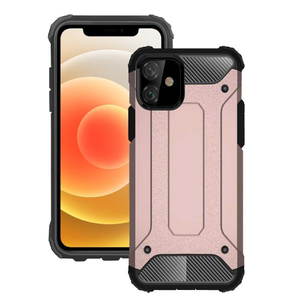 Hybrid Shockproof Protective Case for iPhone 12 Mini -Rose Gold