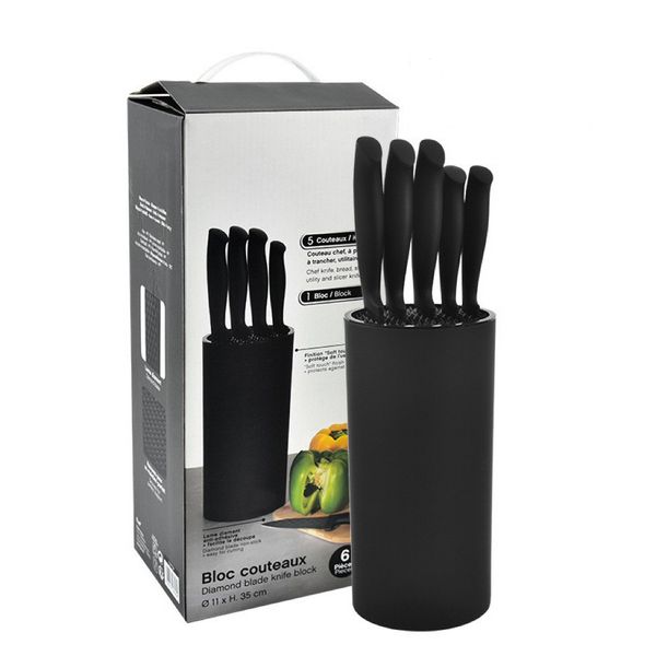 Knife Set - Black - Set of 6