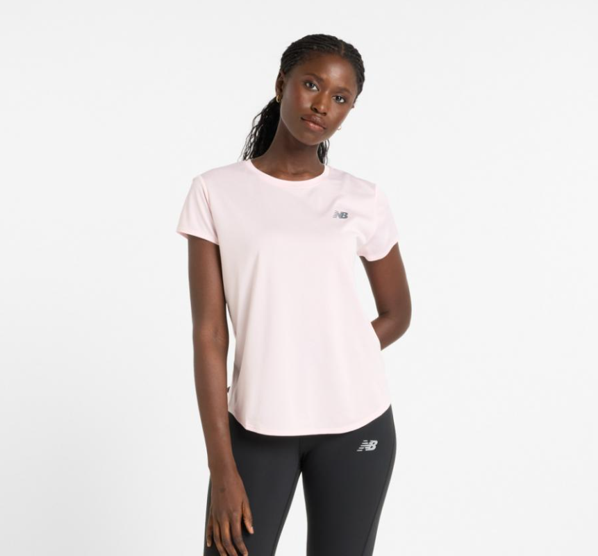 New Balance Women's NB Sport Heather Short Sleeve Tee - Red