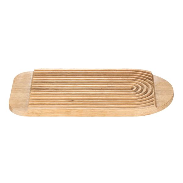 Blomus Tray &amp; Cutting Board: 2-in-1 Reversible Natural Oak Wood - 2 Sizes