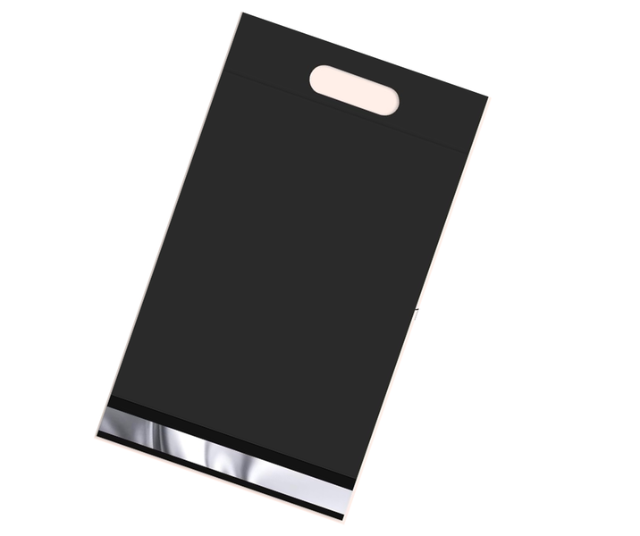 Adhesive &amp; Handle Gift Bag - Black 100 image