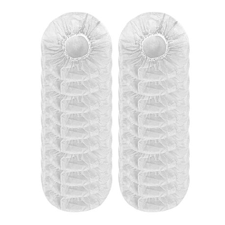 50 Pairs Disposable Headphone Covers Sanitary Earpad Covers White 11cm Image