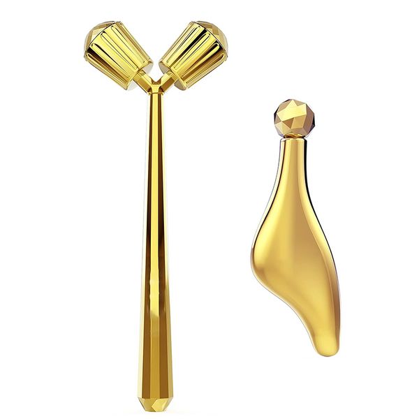 Face Massager Roller, 3D Face Roller Massager &amp; Gua Sha Tool Set