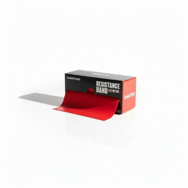 Resistance Band 5.5m Red - Light 4-5kg, Dispenser, Cut-to-Size Roll - Latex