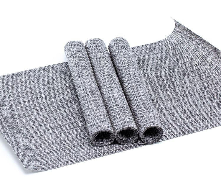George &amp; Mason - 4 Piece Weave Placemat - Grey
