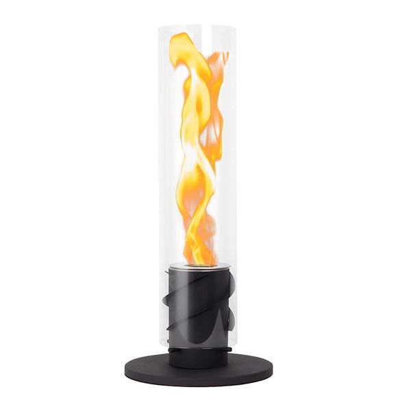 Windproof Tabletop Bioethanol Fireplace - Spiral Ethanol Firepit 39x19cm