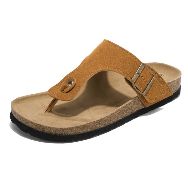 Men's Buckle Soft Cork Footbed Stylish Sandals