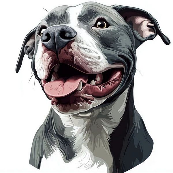 Happy Pitbull Sticker Design | Vinyl Decal for Walls, Laptops, Windows