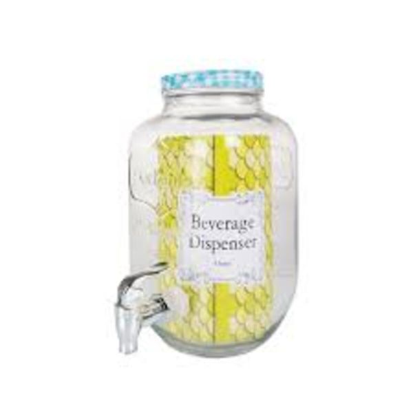 Transparent 4L Beverage Glass Dispenser