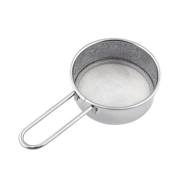 Mini Stainless Steel Strainer With Ergonomic Handle - Silver