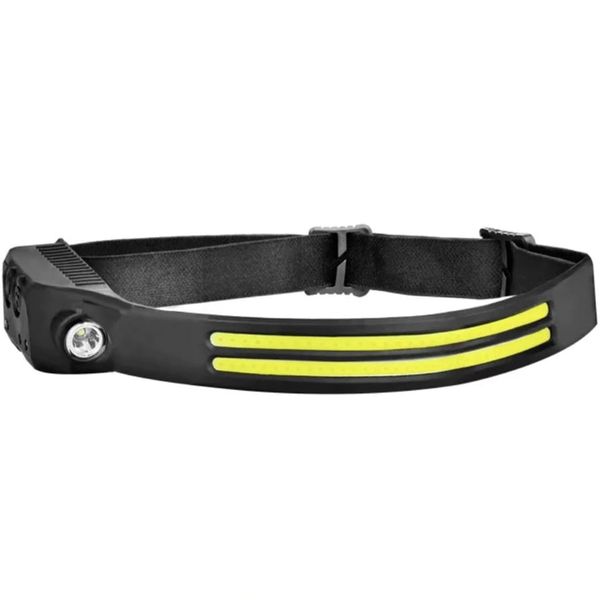 Multi-function Rechargeable Head Lamp Outdoor Sensor Light 2Strip LED Torch