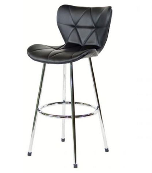 Barstool - Tu2 Faux Leather Barstool / Counter Stool - Set of 2 - Black