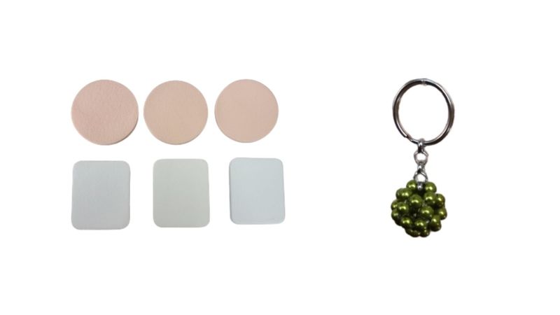Set of6 Beauty Makeup Sponges &amp; Tiny Classy Keyholder