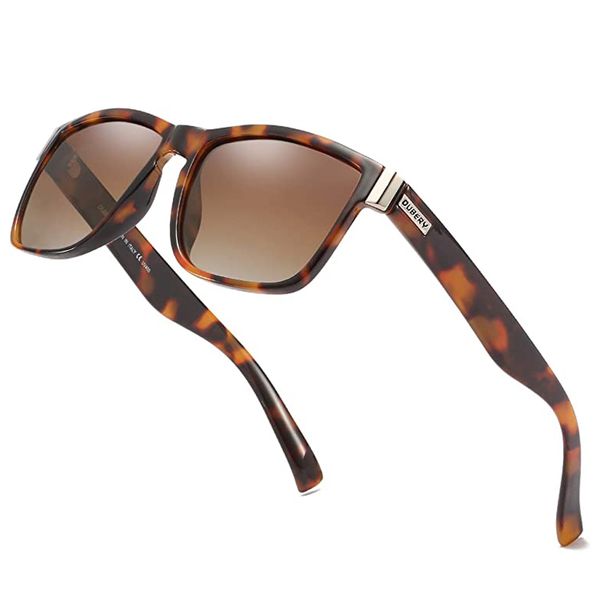 Dubery High Quality Woman's Polarized Sunglasses - Leopard Wayfarer