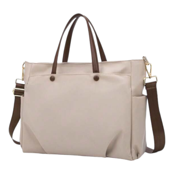 Stylish Multi-Functional Canvas Carryall Bag Beige