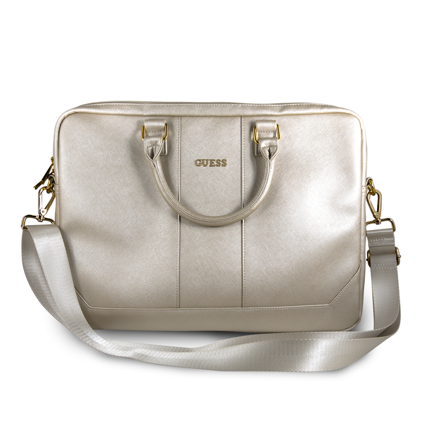 Guess Saffiano Look Computer Bag Beige 15