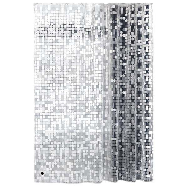 Shower Curtain, 180x180 cm, Waterproof, Geometric Patterns