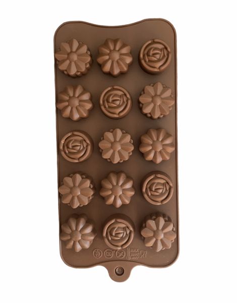 Silicone Chocolate Baking Mold/Mould 15 Classic Rose/Flower Small Mould