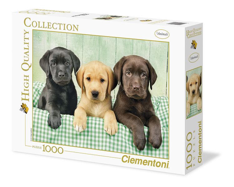 Clementoni 1000 Piece Puzzle -I Tre Labrador-Three Labs