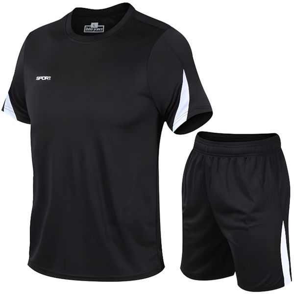 Gym Clothes Set for Men Running Soccer Gym Tracksuits Quick-Dry T-Shirt