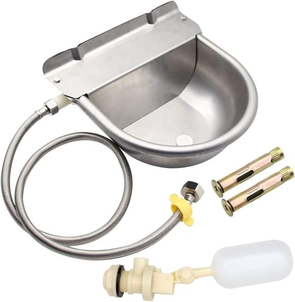 Automatic Animal Drinking Water Stainless Bowl with Float Valve