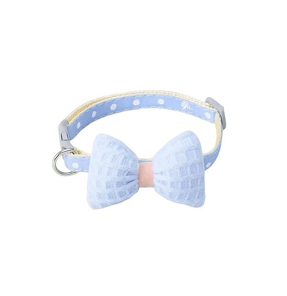 Cat Collar with Bell, Soft Plush Bow Collar, Adjustable Cat Neck Collar
