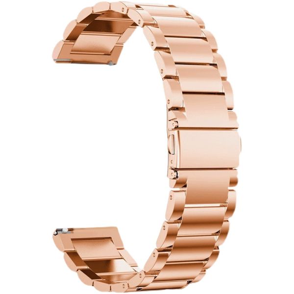 22mm Steel Strap Compatible with Samsung/Huawei/Garmin - Rose Gold