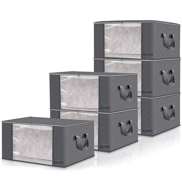 105L Closet Organizers Storage Large Clothes Storage Bag - 6 Pack