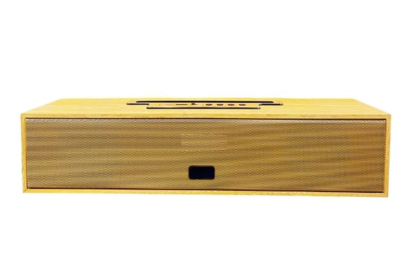 Wooden Wireless Speaker Subwoofer USB/TF/FM - Brown - 38cm
