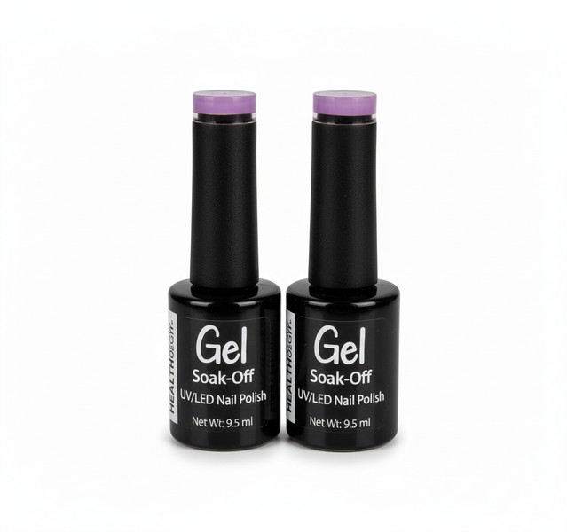 Healthglow Gel Nail Polish Blush 9.5ml - Long-Lasting, Glossy - 2 Pack