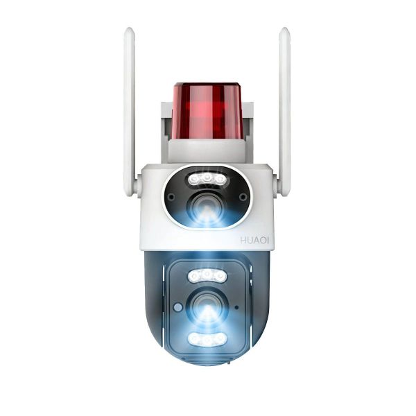 Security Camera 4MP Dual-Lens WiFi Two-Way Audio Night Vision HUAOI