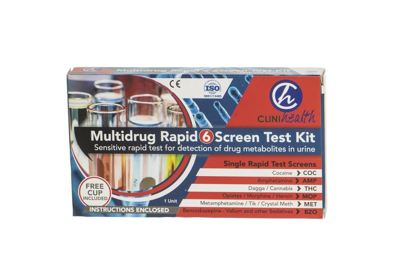 10 Pack - 6 Multi Panel Drug Test Kit