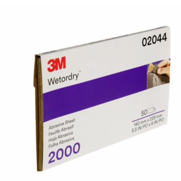 3M Wetordry Abrasive Sheet 401Q, 140 mm x 230 mm, P2000