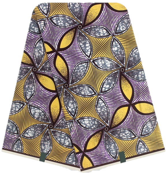 Vlisco Hollandaise wax-Purple gold Ankara