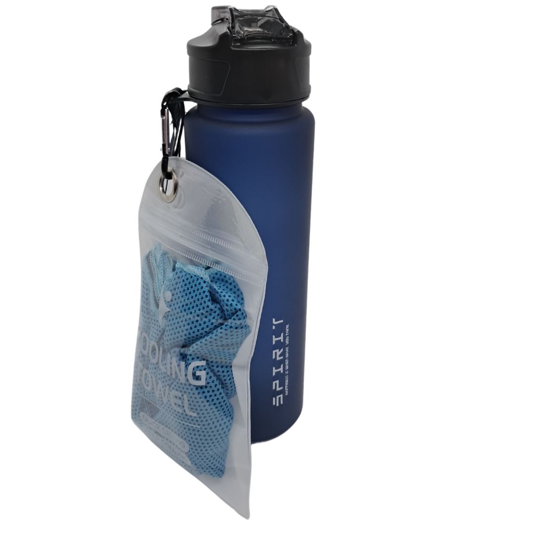 HydraChill Set - 750ML Water Bottle and Cooling Towel