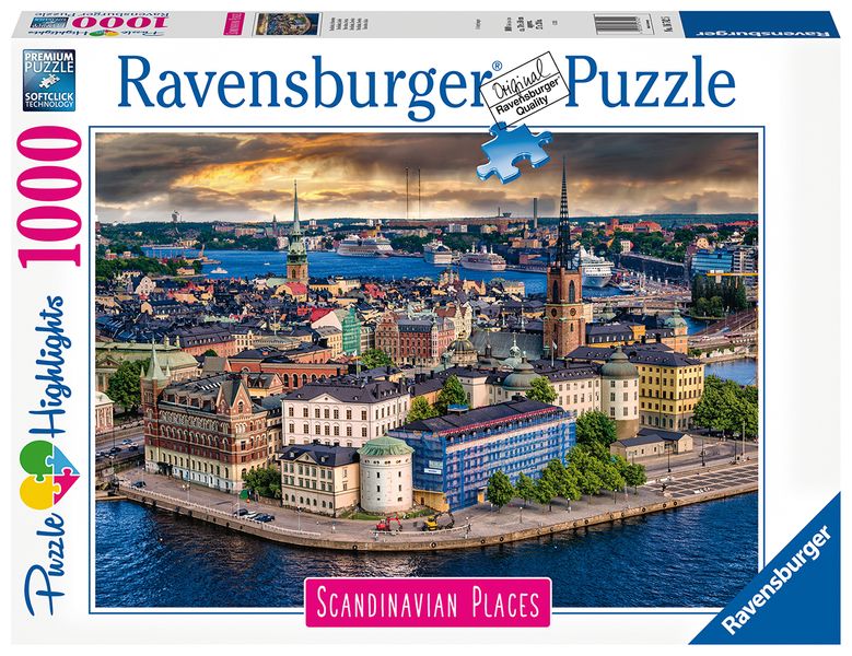 Ravensburger 1000 Piece Puzzles-Scandinavian Stockholm Sweden