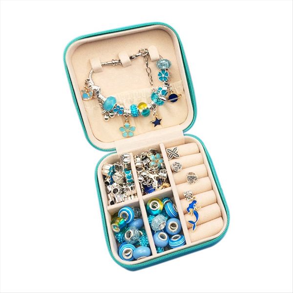 Jewelry Making Kit Charm Bracelet Necklace Present Beads Set B