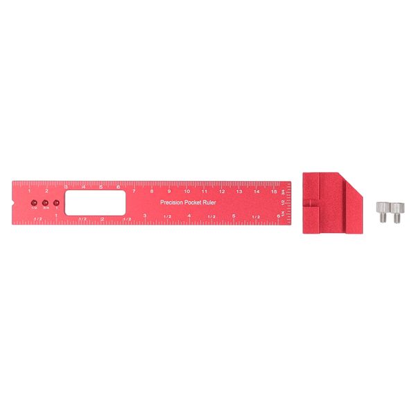 6" Adjustable Aluminium Pocket Ruler