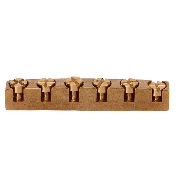 6 - String Adjustable Brass Guitar Nut for Bass