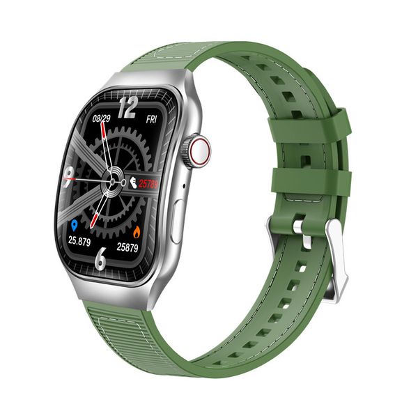 Silver H7 2.01" BT Call Smartwatch Heart Rate Sleep