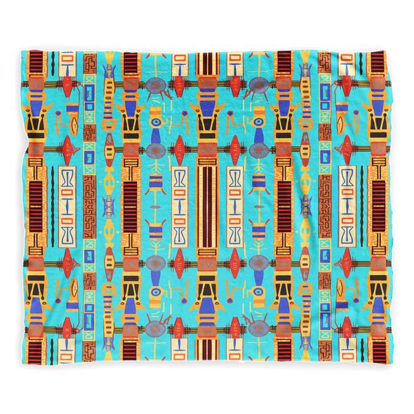My Little Africa Blue Minky Blanket