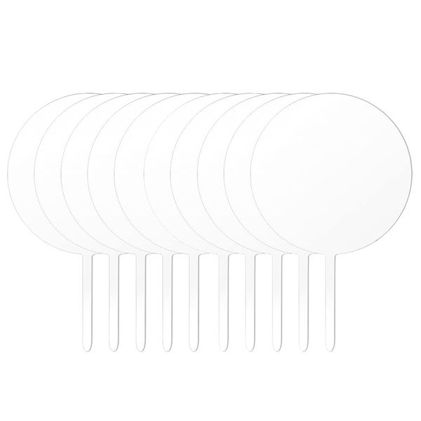 Round Acrylic Cake Toppers Clear Blank Circle DIY Cake Topper Blanks