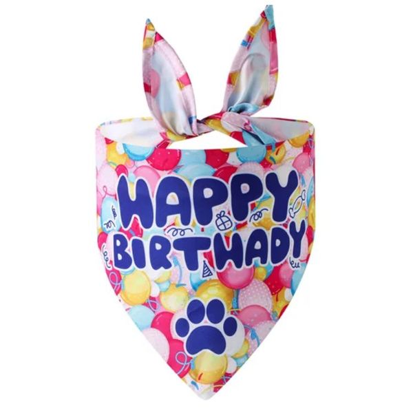 Happy Birthday Pet Bandana Scarf