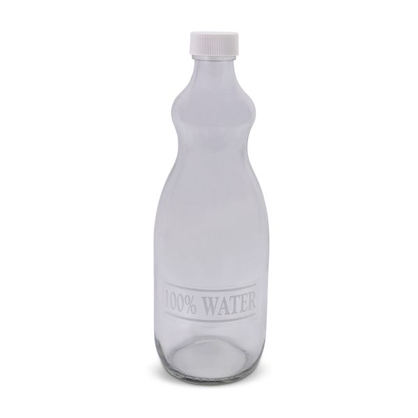 Jennel Naidoo - Clear Glass Bottle With Screw Top - 100% Water - 750ml