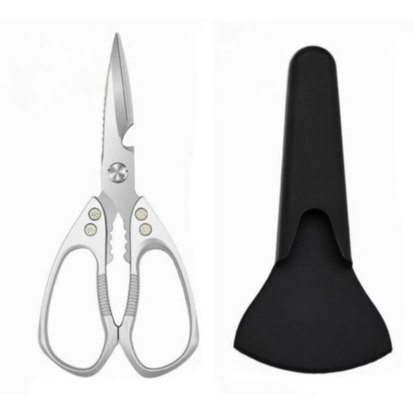 Multi-Purpose Stainless Steel Scissors with Magnetic Storage Sleeve