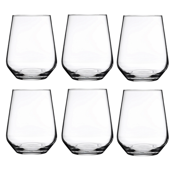 Set of 6 Stemless Wine/Drinking Glasses